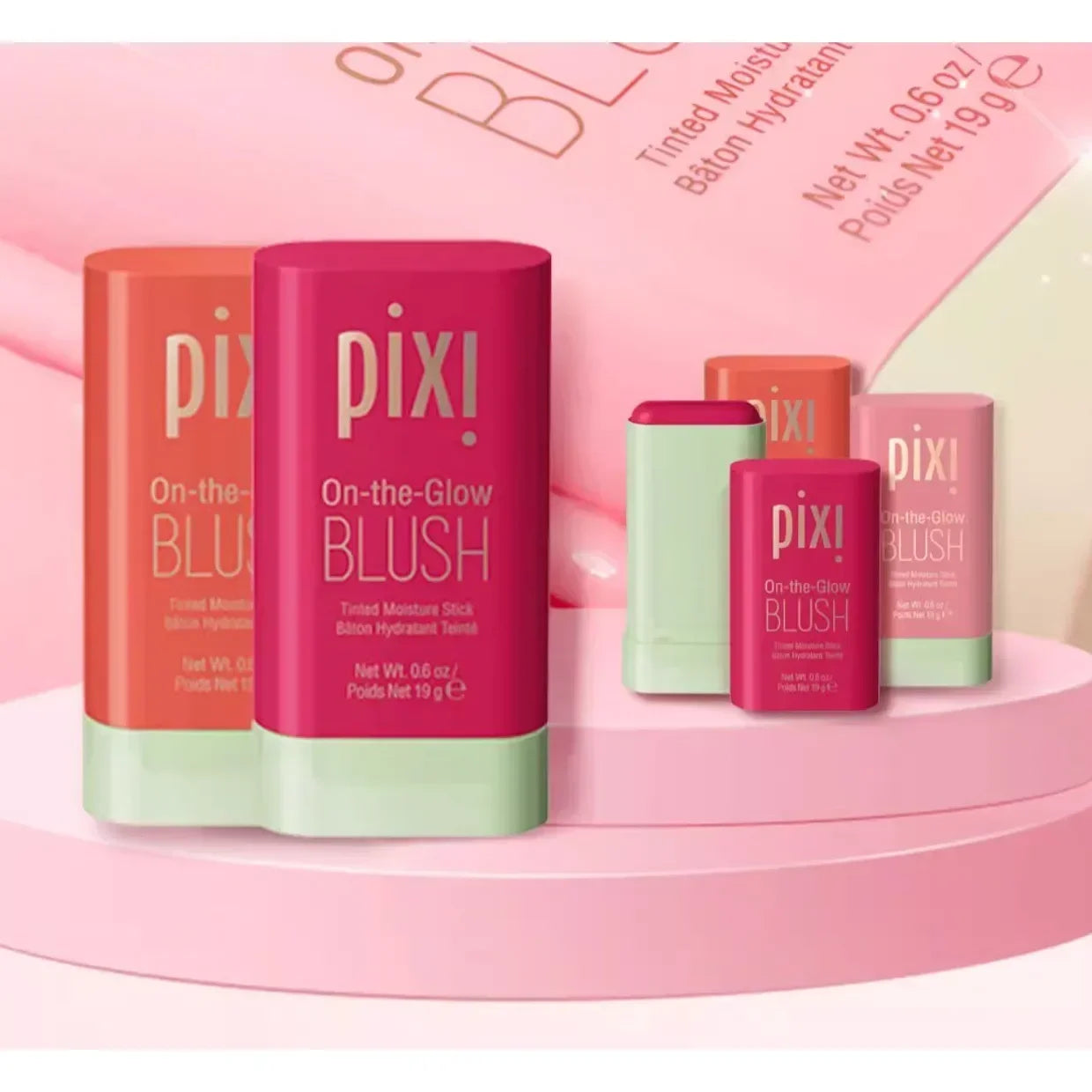 pixi make up brush 3 color Blush Stick Cheek Face Rouge Blusher Cream Lasting High Color  Waterproof make up brushes