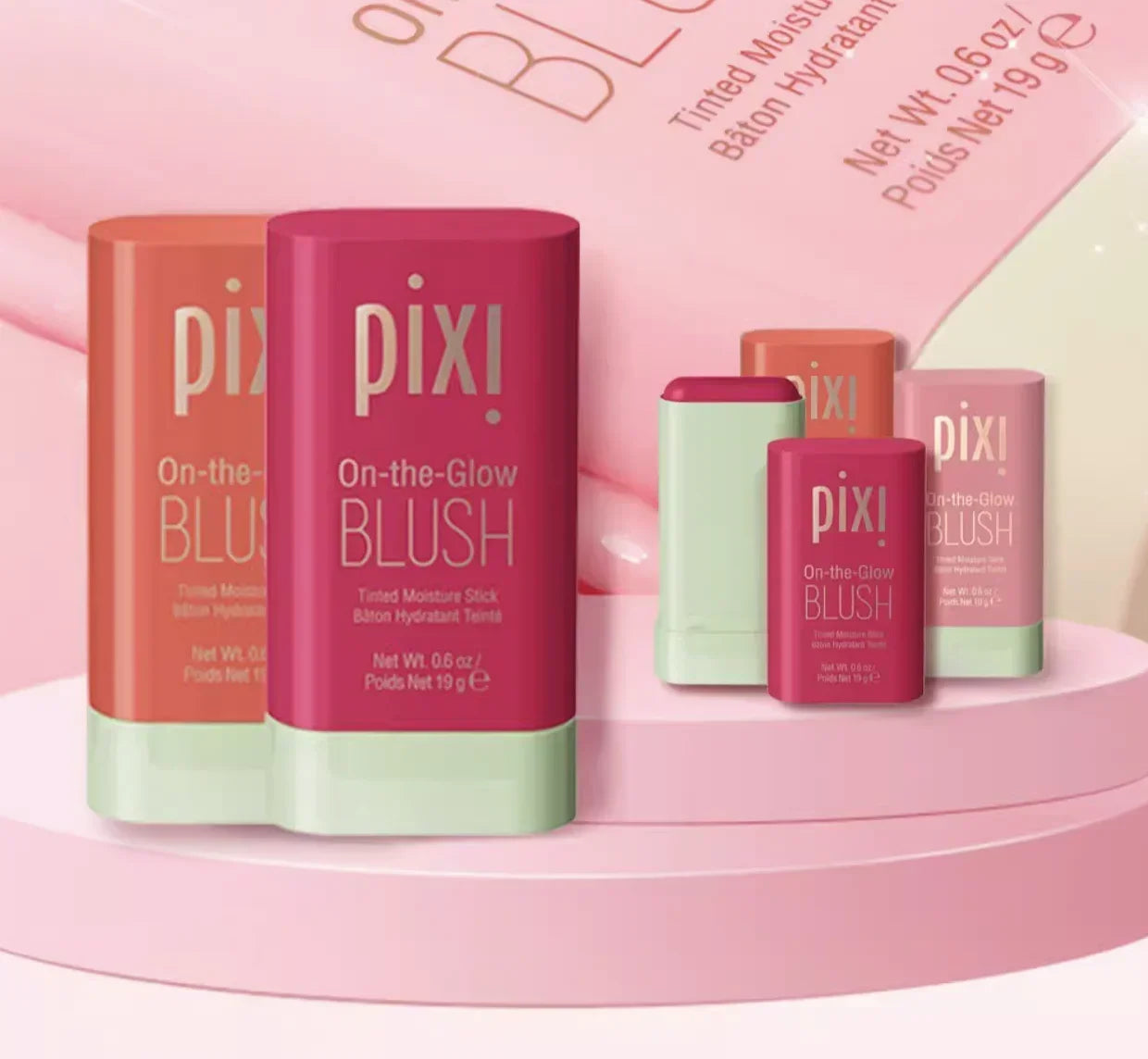 pixi make up brush 3 color Blush Stick Cheek Face Rouge Blusher Cream Lasting High Color  Waterproof make up brushes