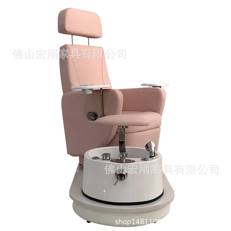 Pedicure Bowl Luxury Chair Spa Salon Professional Silla Economic Supplies Furniture Pedicures Dj Controller Nail Tech Area Pink