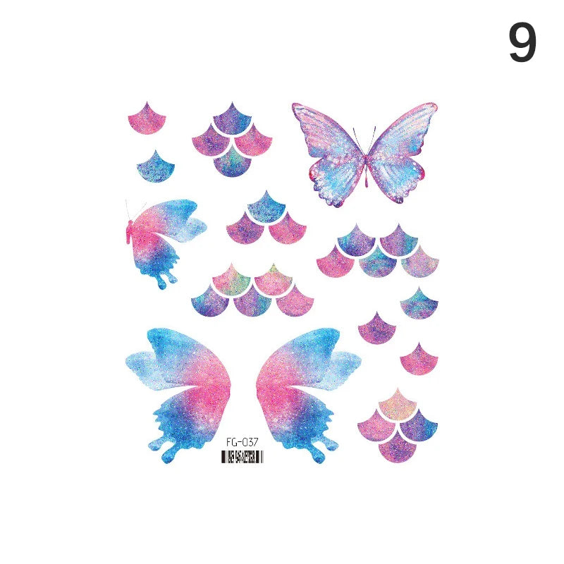 1 sheet  Tatoo 3D Girl Women Waterproof Black Butterfly Temporary Tattoo Sticker Body Art Fake Tatto Flash Wrist