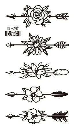 Dark Butterfly Sexy Waterproof Temporary Tattoo Sticker India Women Back Waist Flash Tatoo Girl Body Art Fake Tattoos Realistic