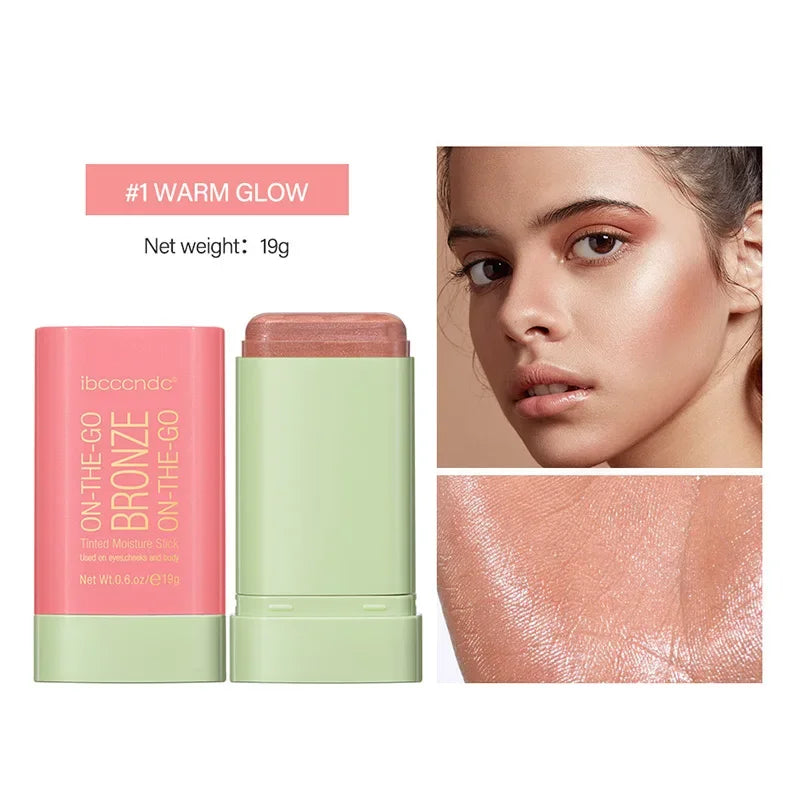 4 Colors Face Makeup Face Tinted Moisture Stick  Multi-use On The Go Bronzer Stick Stick Cream Highlight For Women Contour Stick