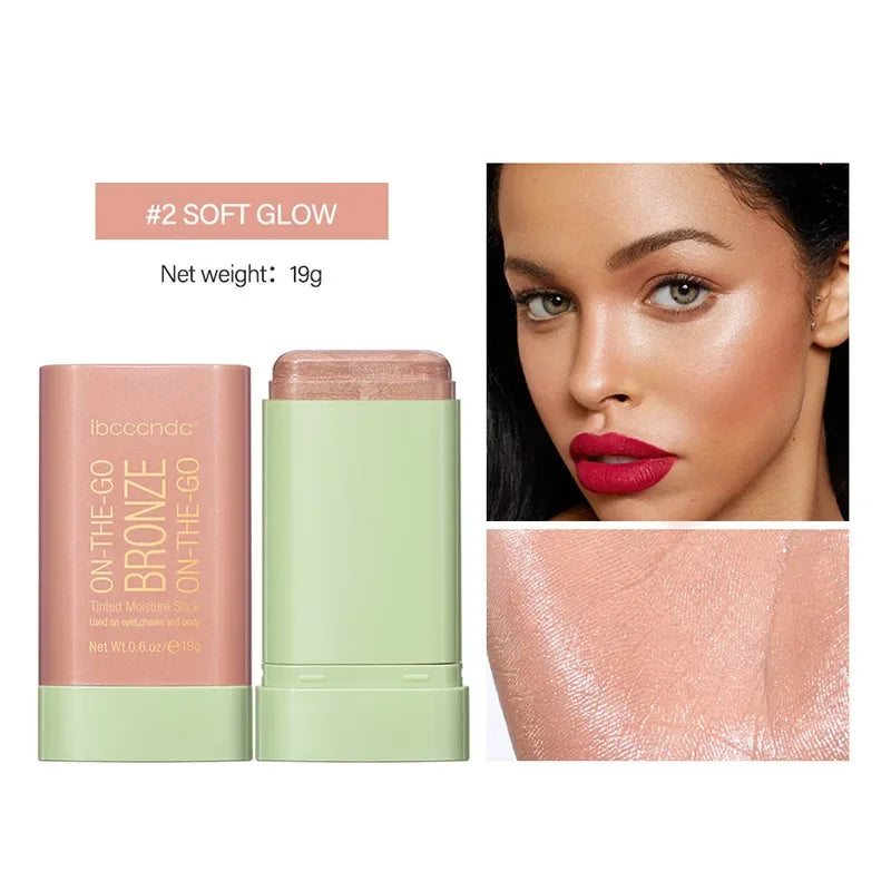 4 Colors Face Makeup Face Tinted Moisture Stick  Multi-use On The Go Bronzer Stick Stick Cream Highlight For Women Contour Stick