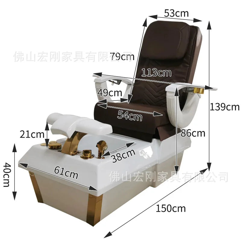 Barber Chair Yoga Pedispa Beauty Institute Spa Pedicure Armchairs Nail Chairs Manicure Luxurious Luxurious Easel Salon Tubs Home